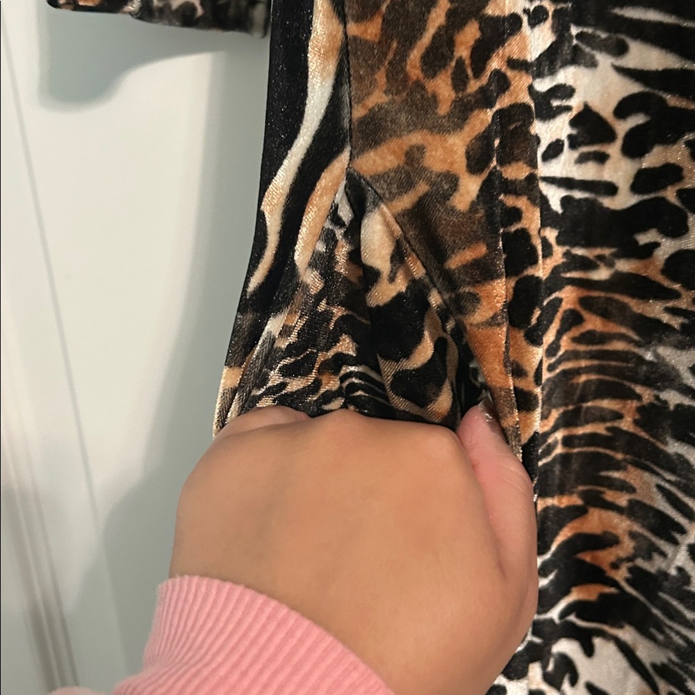 Tiger/Leopard Velvet Dress - Picture 3 of 8